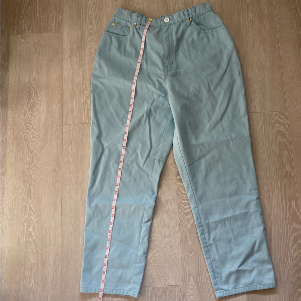 Viyella Petite Cotton Pants, Baby Blue, Size UK14 US 10 - Picture 4 of 11